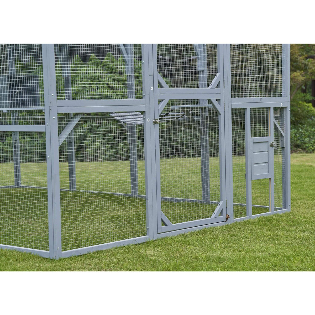 Extra-Large Outdoor Cat Kitten Playpen House With Platforms, And Waterproof Cover (SAK55092)