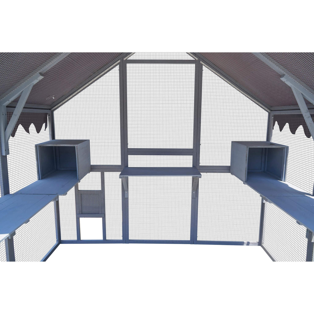 Extra-Large Outdoor Cat Kitten Playpen House With Platforms, And Waterproof Cover (SAK55092)