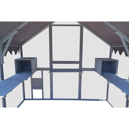 Extra-Large Outdoor Cat Kitten Playpen House With Platforms, And Waterproof Cover (SAK55092)