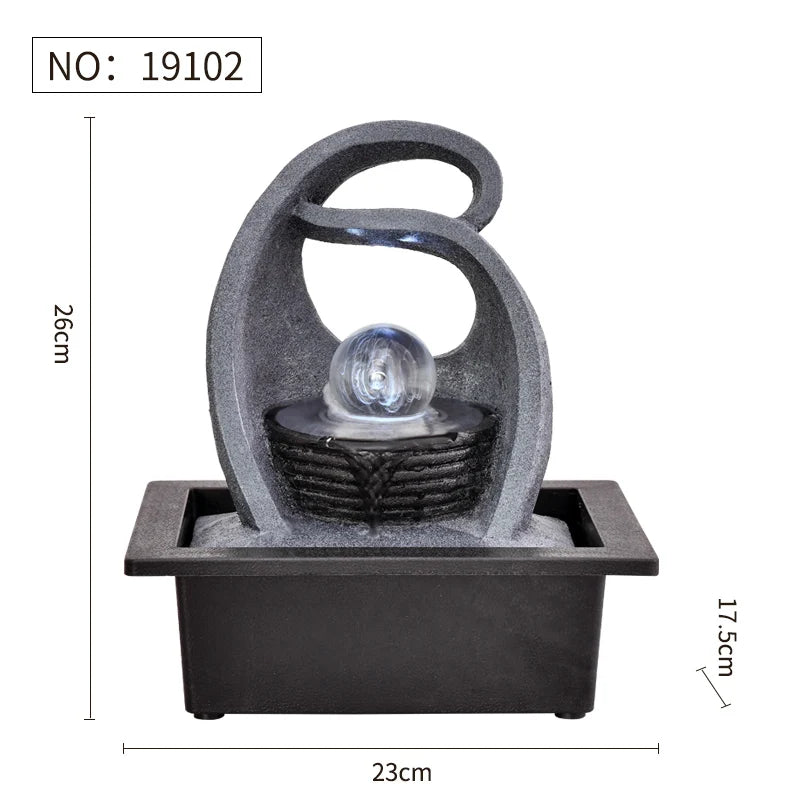 Handmade Home Decorative Desktop Fountains Indoor Water Fountain Creative Craft Home Decor&Figurines Fengshui Waterfall Fountain