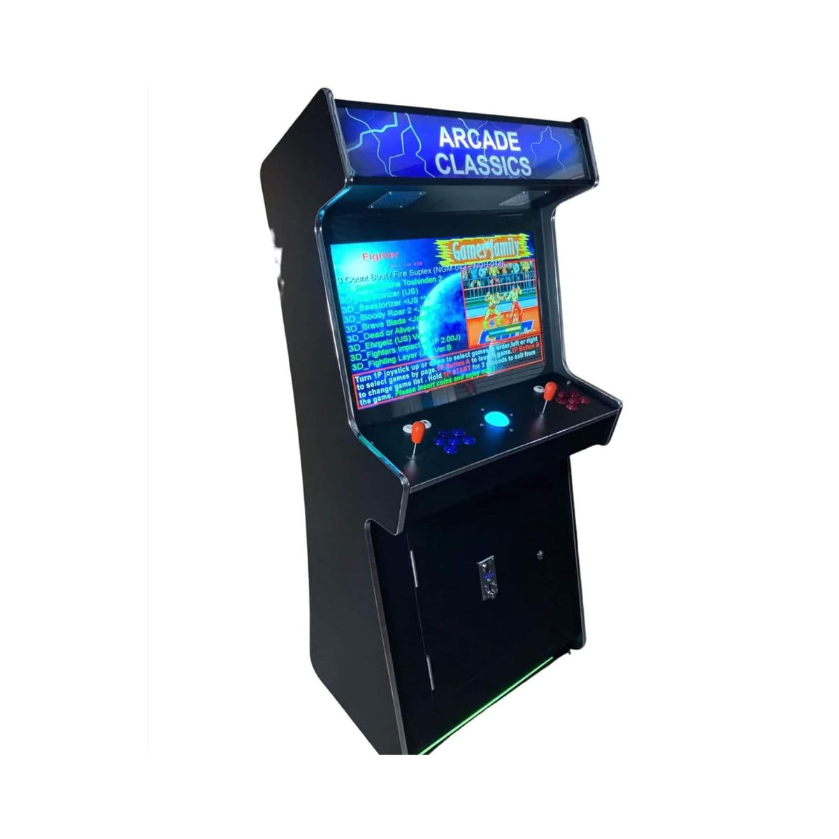 Full-Size 2-Player Upright Arcade Game Machine with Dual Shooting Guns