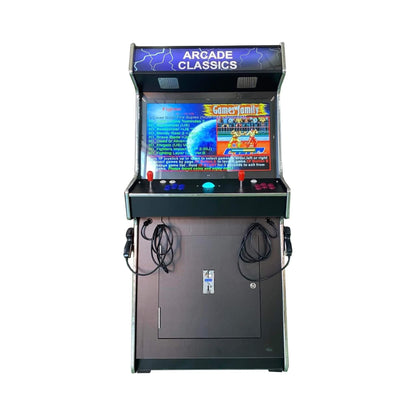 Full-Size 2-Player Upright Arcade Game Machine with Dual Shooting Guns