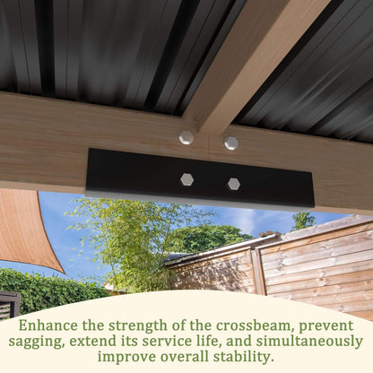 Heavy-Duty Premium Wooden Grill Gazebo With Sloped Metal Roof (SAK61583)