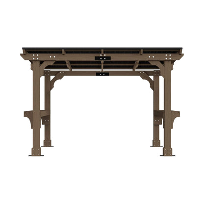 Heavy-Duty Premium Wooden Grill Gazebo With Sloped Metal Roof (SAK61583)