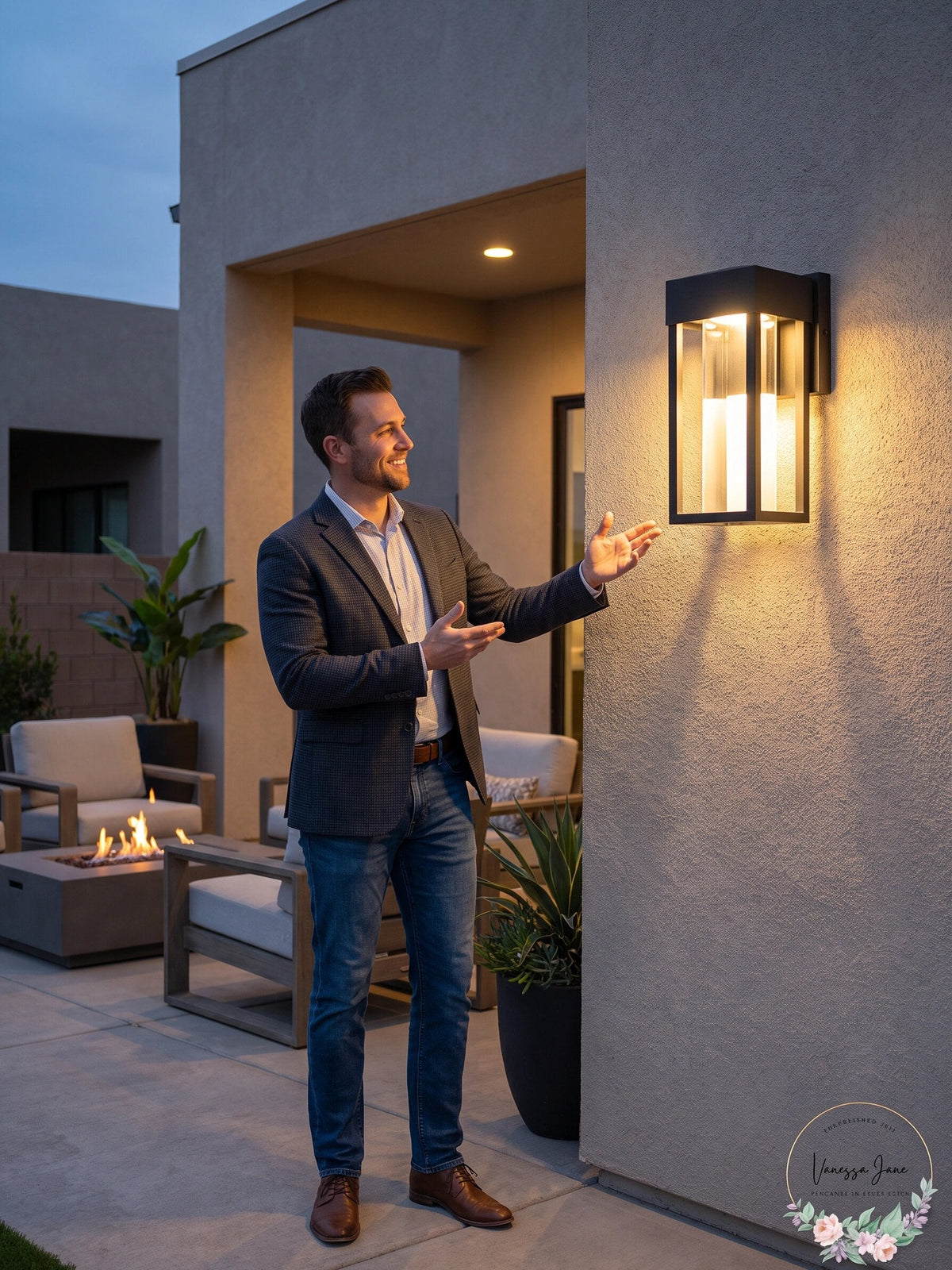 Bowie Integrated LED Indoor/Outdoor Wall Sconce