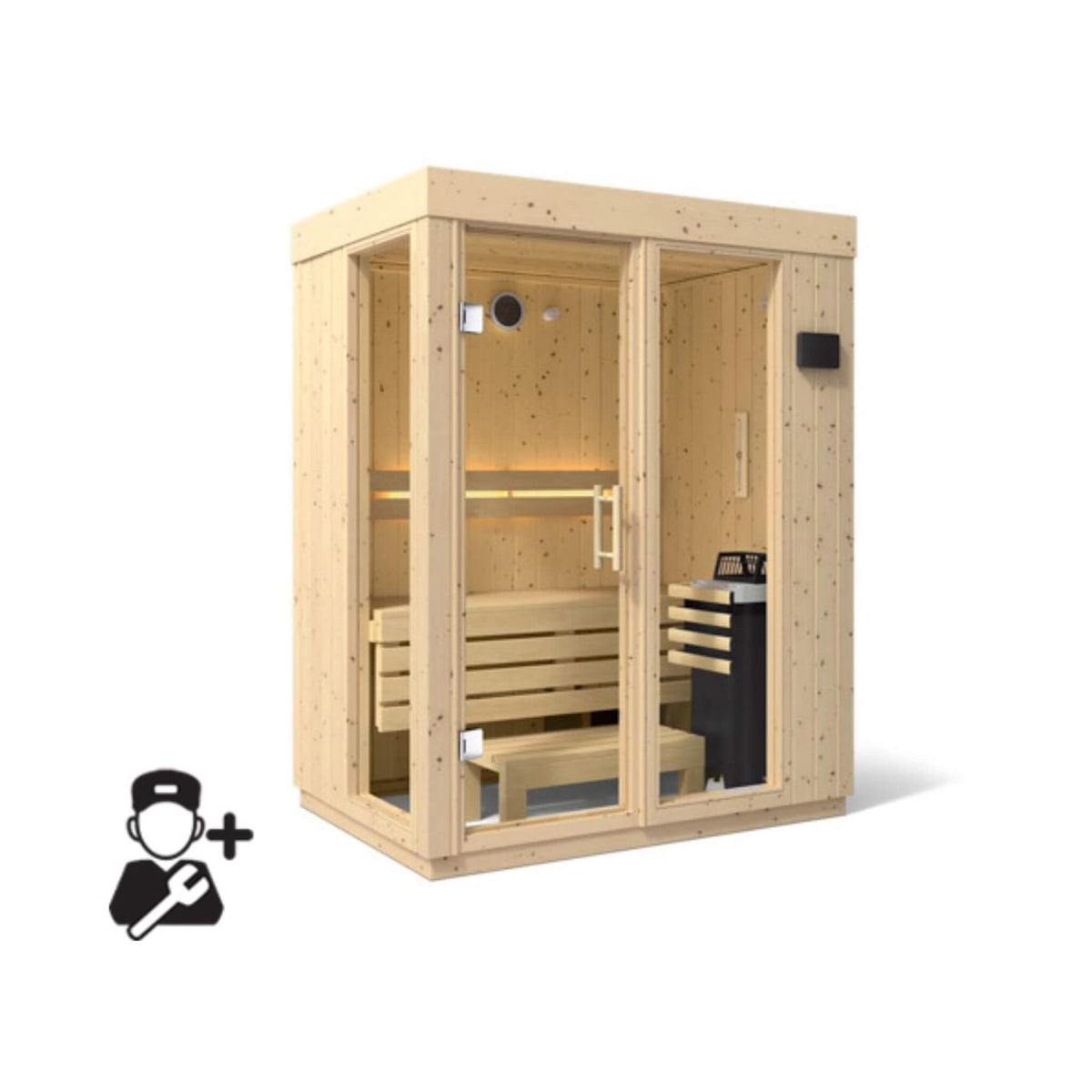 Kohler C1 Luxury Scandinavian Spruce Indoor Sauna