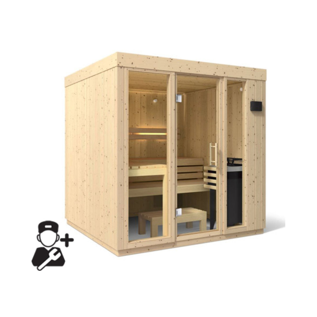 Kohler C1 Luxury Scandinavian Spruce Indoor Sauna