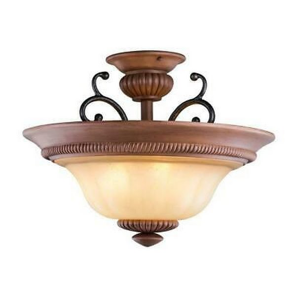 Elysia 3-Light Antiqued Gold Flush Mount Ceiling Light