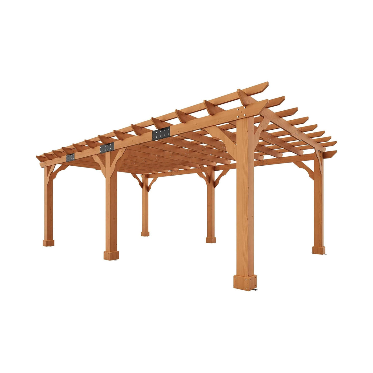 Large Outdoor Cedar Wood Pergola Kit With Slatted Roof (SAK31064)