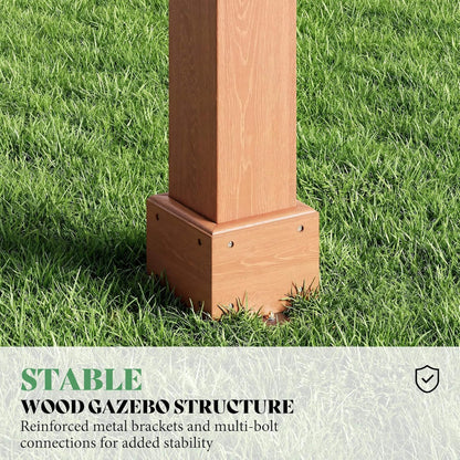 Large Outdoor Cedar Wood Pergola Kit With Slatted Roof (SAK31064)