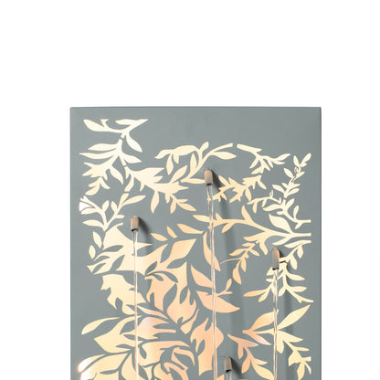 Metal Wall Fountain Outdoor Cut Leaf Panel Backlit