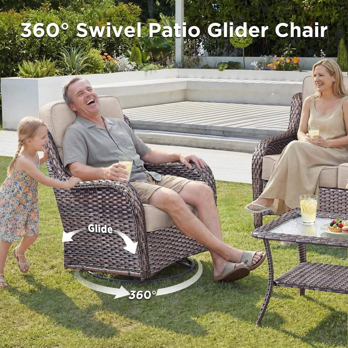 Luxury 10-Piece All-Weather Outdoor Patio Furniture Set With Fire Pit Table (SAK39281)