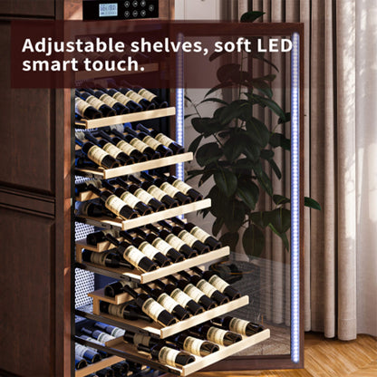 102-Bottle 10.6 Cu.Ft Wine Cooler Cabinet With LED Lighting And Temperature Control (SAK69027)
