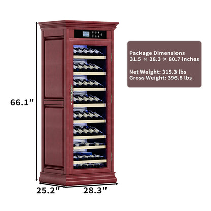 102-Bottle 10.6 Cu.Ft Wine Cooler Cabinet With LED Lighting And Temperature Control (SAK69027)