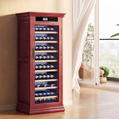 102-Bottle 10.6 Cu.Ft Wine Cooler Cabinet With LED Lighting And Temperature Control (SAK69027)