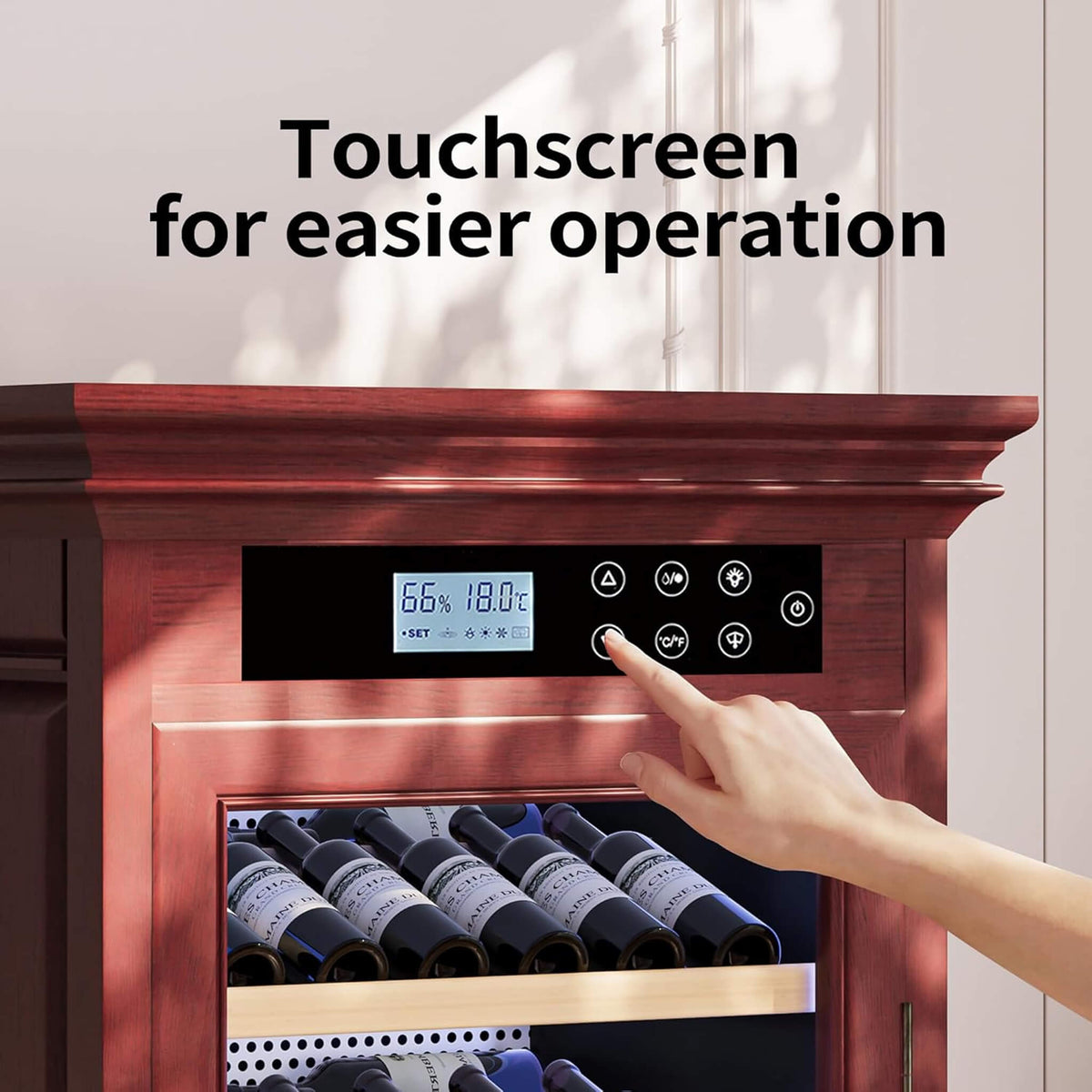 102-Bottle 10.6 Cu.Ft Wine Cooler Cabinet With LED Lighting And Temperature Control (SAK69027)