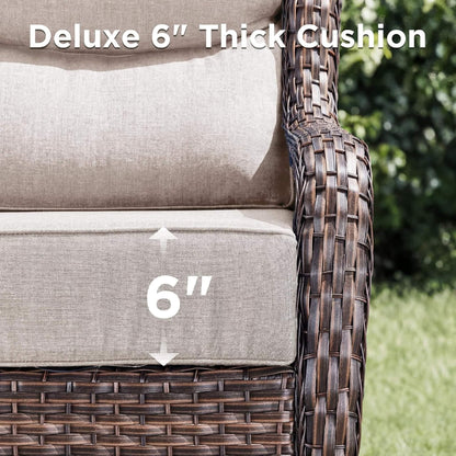 Luxury 8-Piece All-Weather Patio Furniture Set With Fire Pit Table (SAK37512)