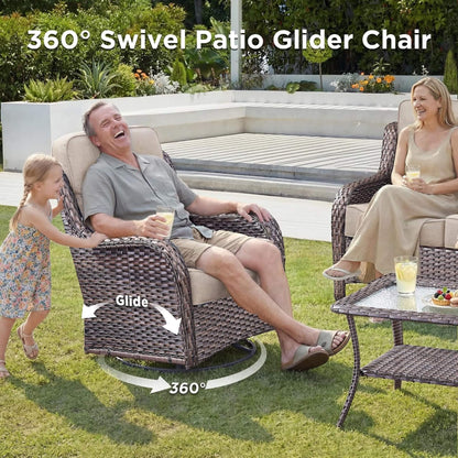 Luxury 8-Piece All-Weather Patio Furniture Set With Fire Pit Table (SAK37512)