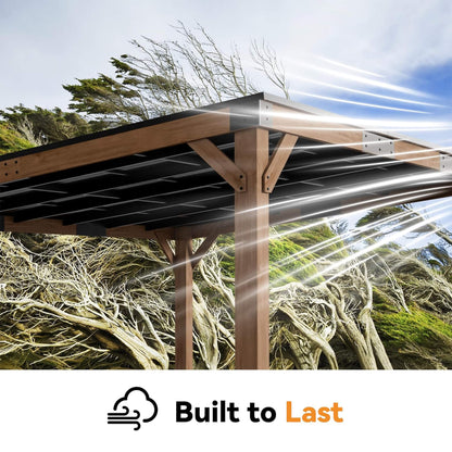 Luxury Modern Cedar Gazebo With Sloped Hardtop Roof (SAK35720)