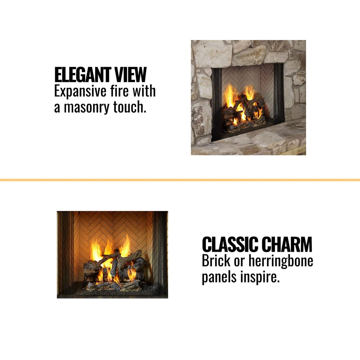 42-Inch Open Wood-Burning Fireplace