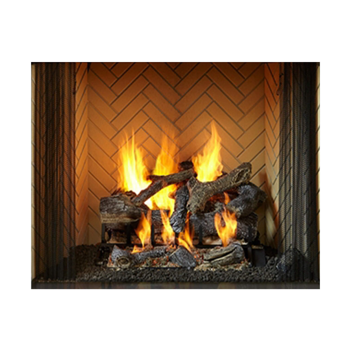 42-Inch Open Wood-Burning Fireplace
