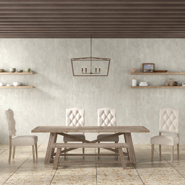Newberry Rectangular Dining Table, Weathered Natural