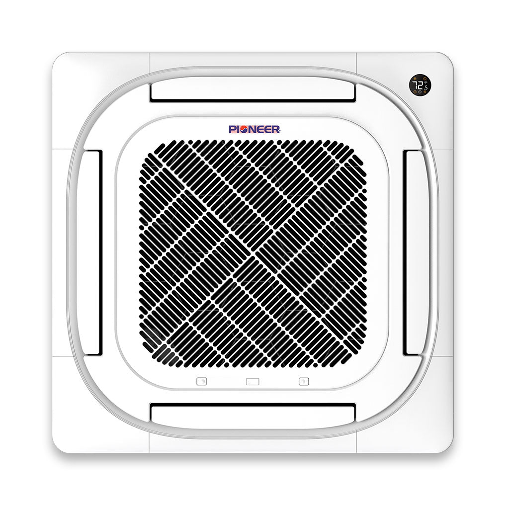 : 36,000 BTU 4-Way Ceiling Cassette Mini-Split Heat Pump System – 20 SEER2, 230V