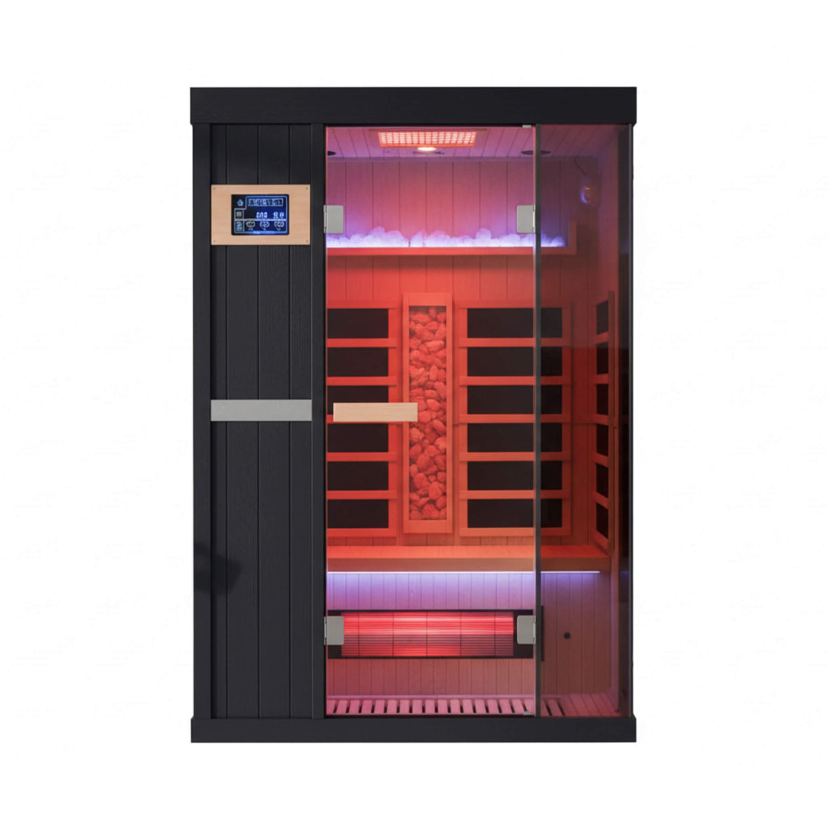 Pandora Premium 2-Person Infrared Sauna with Red Light & Himalayan Salt