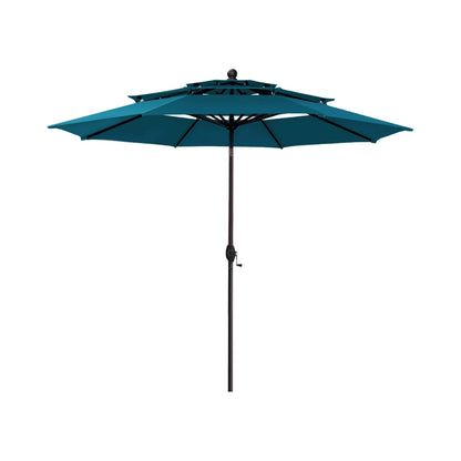 Premium 6-Piece Bar Patio Furniture Set With Umbrella, Swivel Chairs, And Cushions (SAK90375)