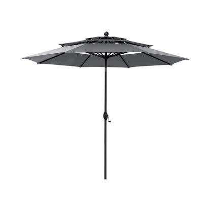 Premium 6-Piece Bar Patio Furniture Set With Umbrella, Swivel Chairs, And Cushions (SAK90375)