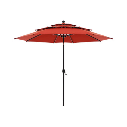 Premium 6-Piece Bar Patio Furniture Set With Umbrella, Swivel Chairs, And Cushions (SAK90375)