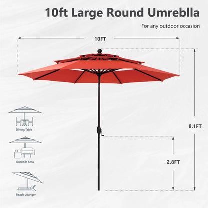 Premium 6-Piece Bar Patio Furniture Set With Umbrella, Swivel Chairs, And Cushions (SAK90375)