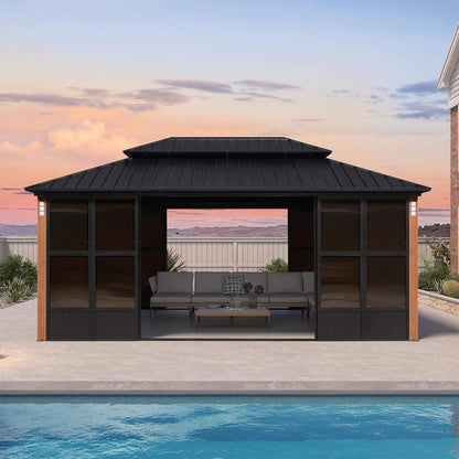 Prestige Premium Hardtop Double Top Outdoor Patio Solarium Sunroom (SAK43078)