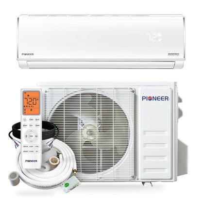 18,000 BTU High-Wall Ductless Mini-Split Heat Pump System with 16-Foot Installation Kit – 21 SEER2, 230V