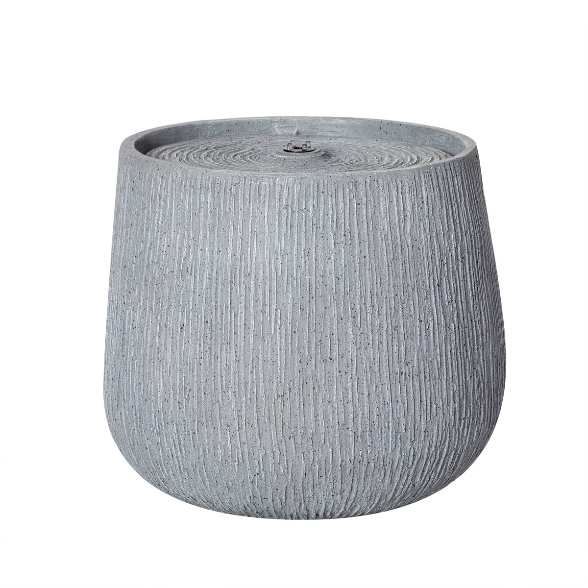 Resin Bubbler Fountain Outdoor Rippled Drum
