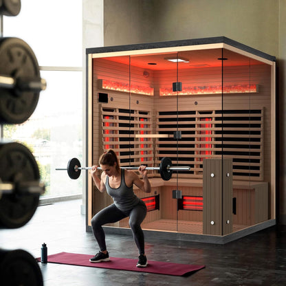 Ember 4-Person Full-Spectrum Infrared Sauna with Himalayan Salt Panels