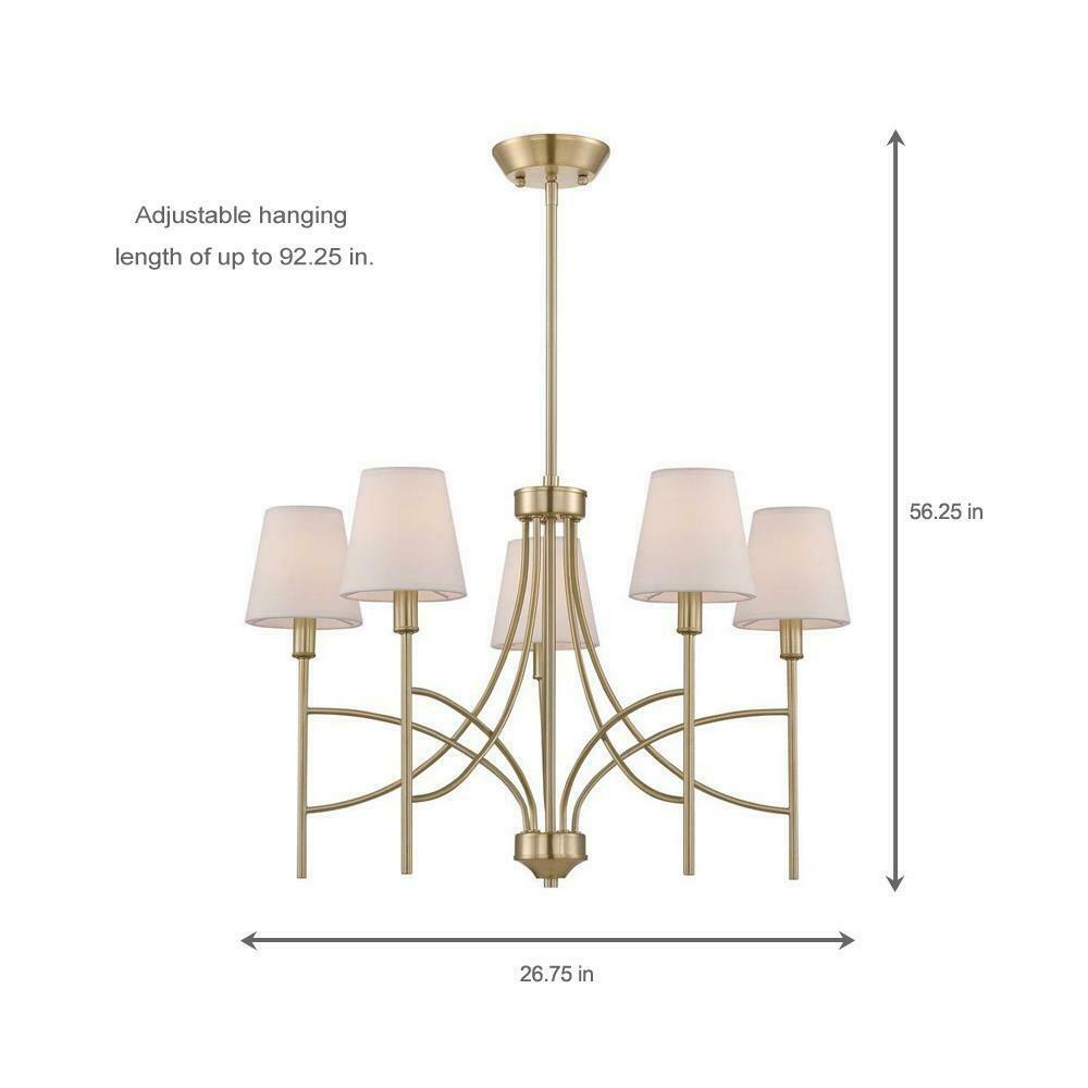 Millau 5-Light Satin Gold Chandelier