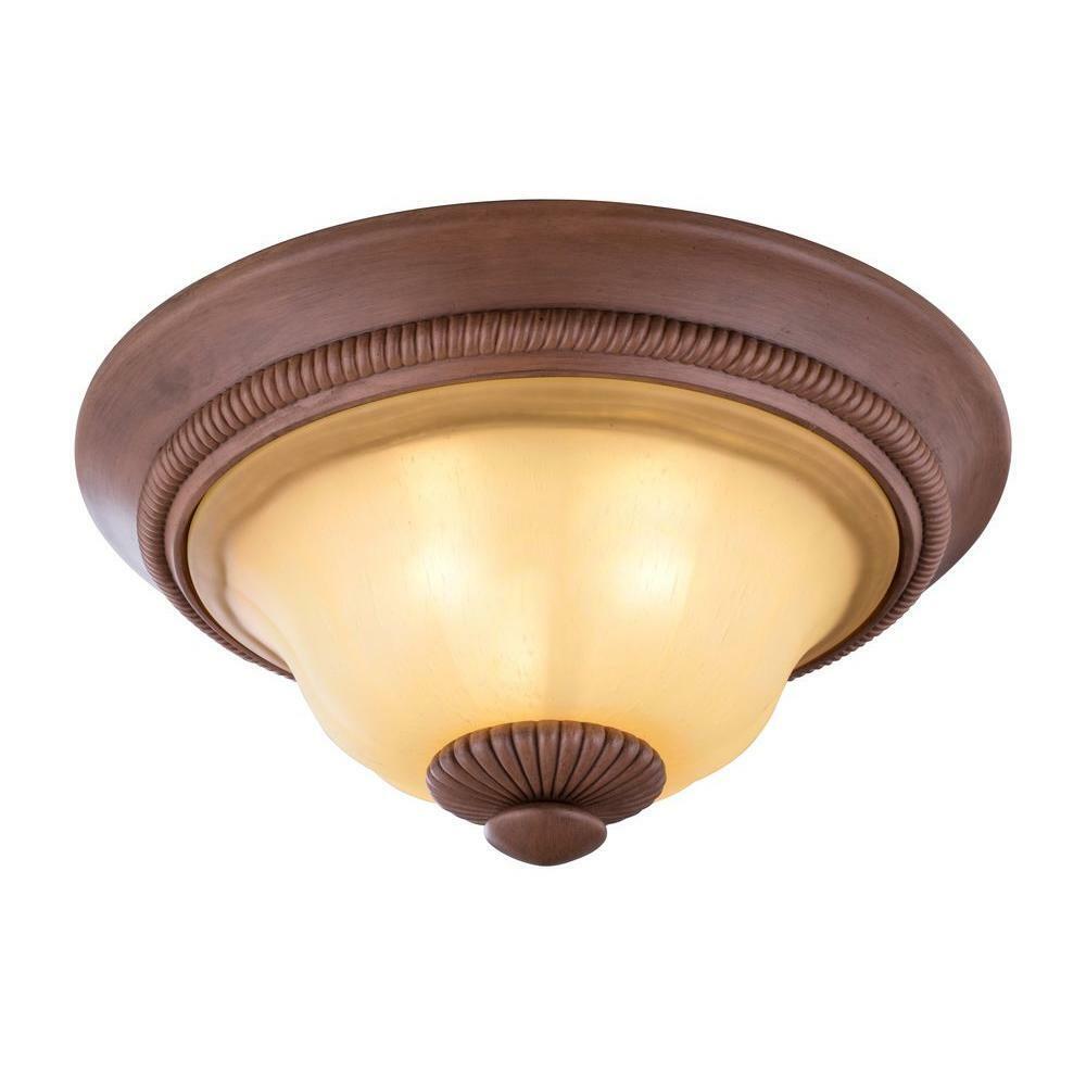 Elysia 3-Light Antiqued Gold Flush Mount Ceiling Light