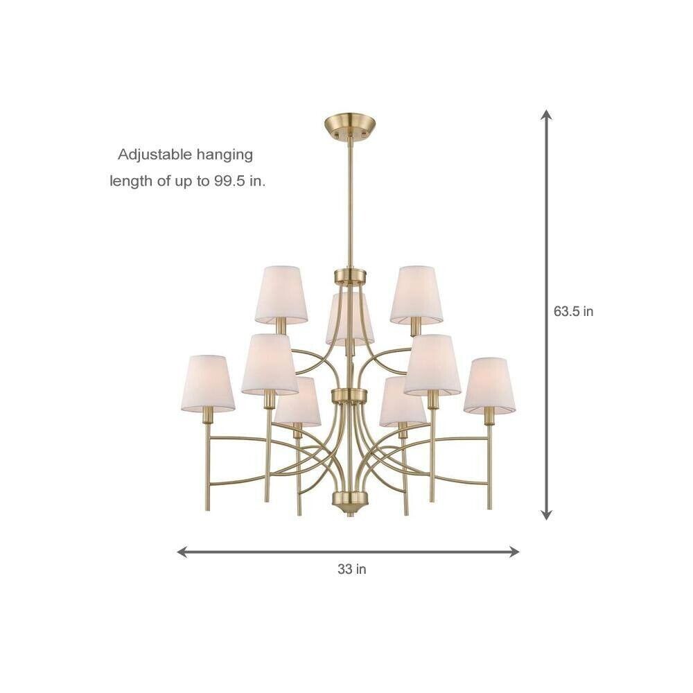 Millau 5-Light Satin Gold Chandelier