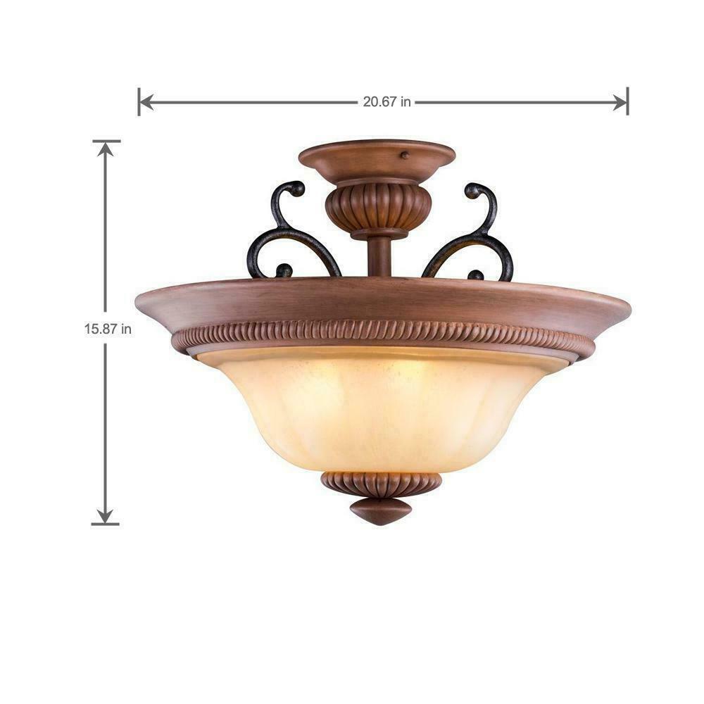 Elysia 3-Light Antiqued Gold Flush Mount Ceiling Light