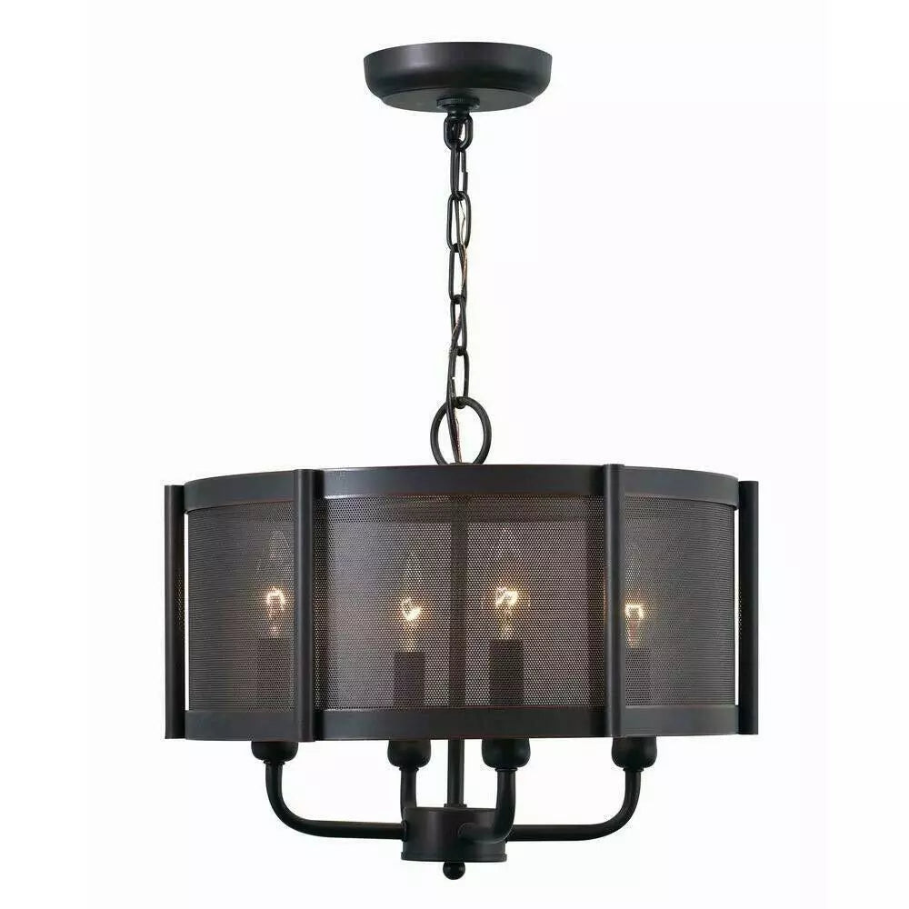 Xena 4-Light Drum Chandelier – 16-Inch Wide