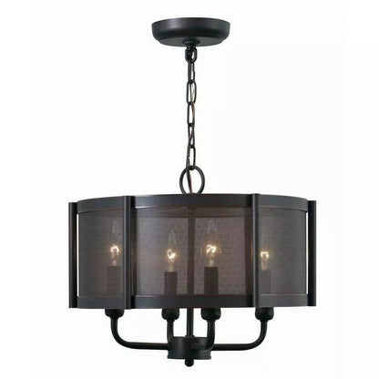 Xena 4-Light Drum Chandelier – 16-Inch Wide