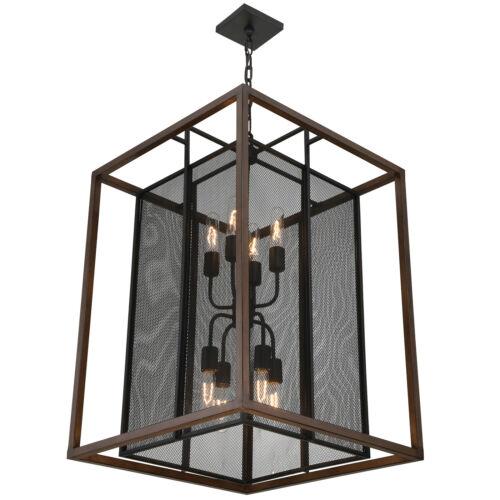 Rio Lobo 8-Light Pendant – Dark Oak and Black