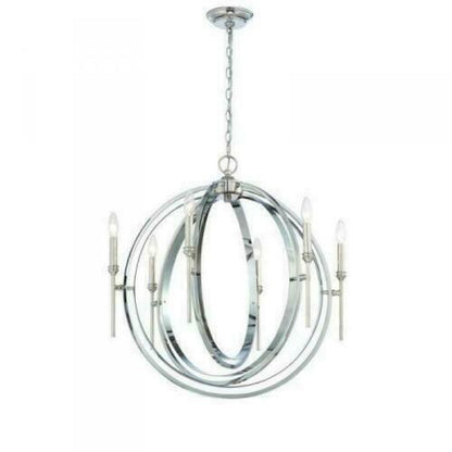 Rondure 6-Light Polished Nickel Chandelier