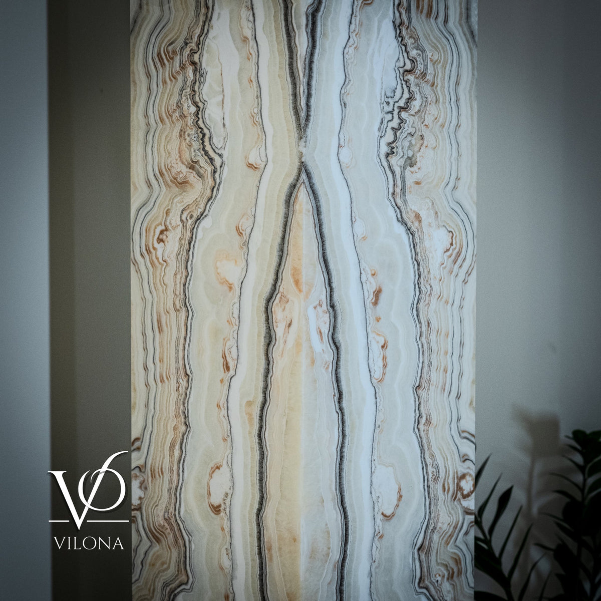 Large Sahara Onyx Square Floor Lamp – 63" Tall