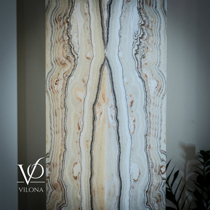 Large Sahara Onyx Square Floor Lamp – 63" Tall