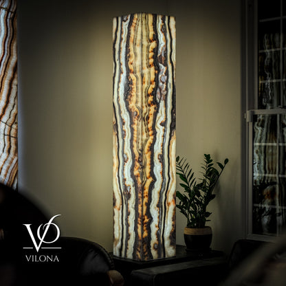 Large Sahara Onyx Square Floor Lamp – 63" Tall