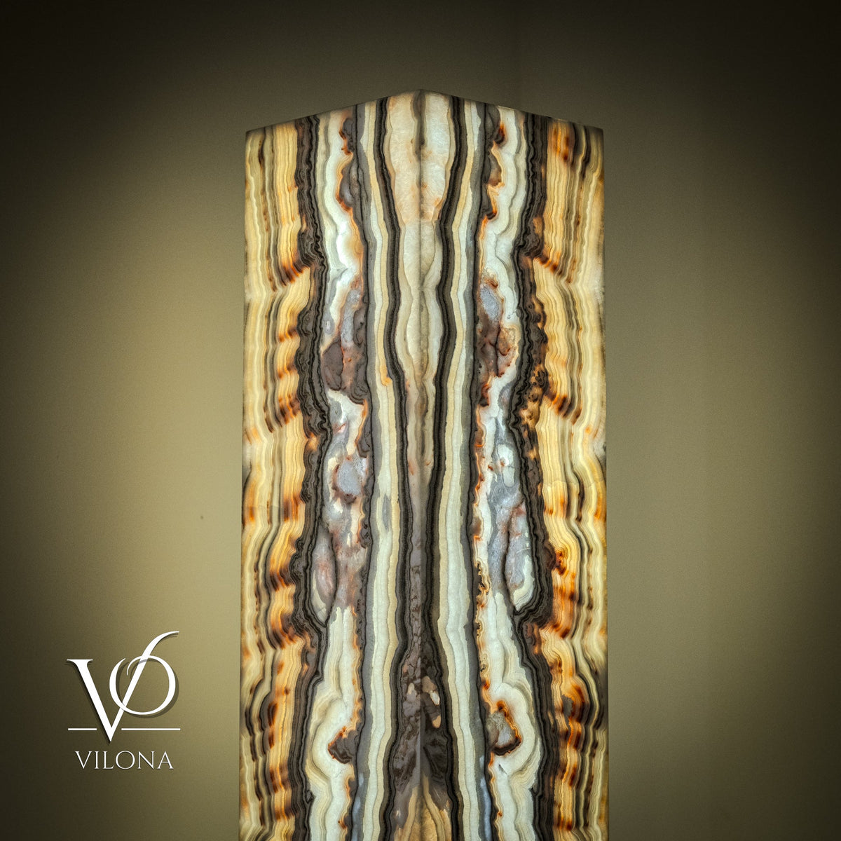 Large Sahara Onyx Square Floor Lamp – 63" Tall