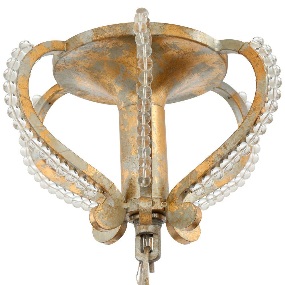 Allure 8-Light Silver and Gold Hanging Chandelier