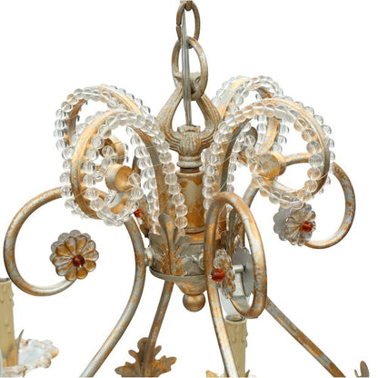 Allure 8-Light Silver and Gold Hanging Chandelier